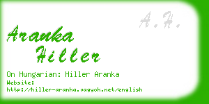 aranka hiller business card